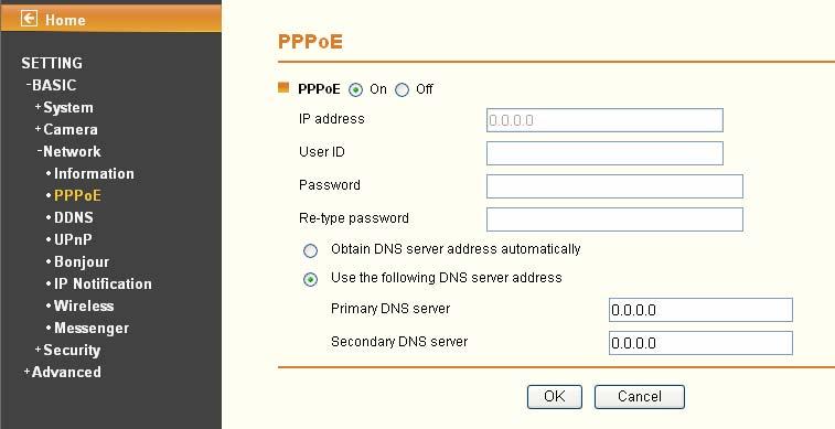 Use the following DNS server address: Select this when you set the fixed IP address as the IP address of DNS server. Primary DNS server: Enter the IP address of the primary DNS server.