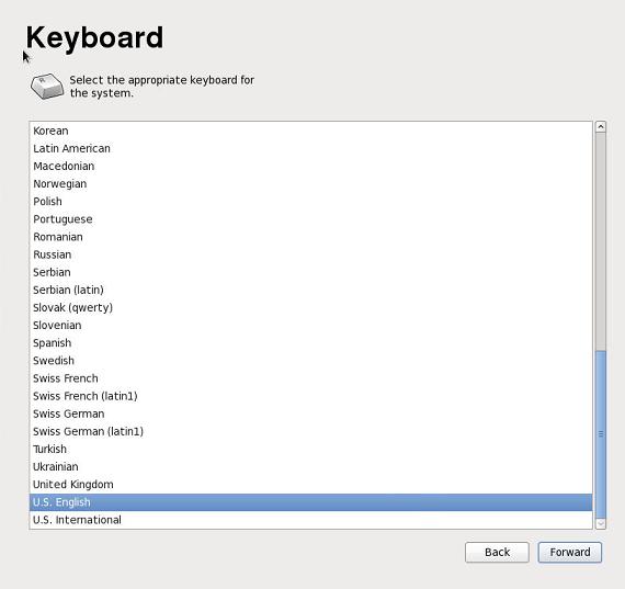 3.1.4 Keyboard Set up a keyboard language.