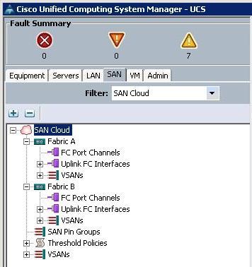 Task 5: Explore the SAN Tab In this task, you will explore the Cisco UCS Manager GUI from the SAN perspective.