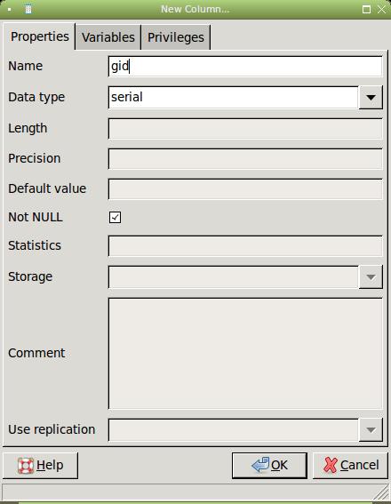 Add another column to the table and name it attribute, with Data type character and lenght 3.