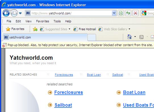 integrity of site; authenticity Spam (Junk) Web sites YATCHWORLD.