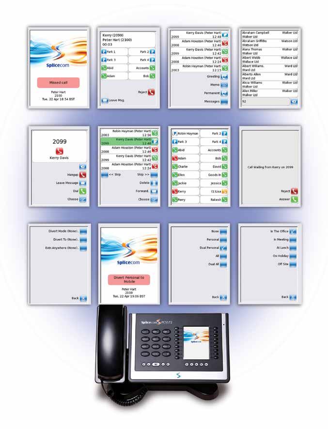 The World at Your Fingertips SpliceCom s PCS 572G and PCS 562 phones have been specifically designed to be easy-to-use and so save time and improve the effective performance of every business phone