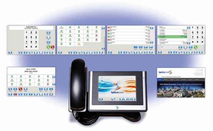 The Power of Touch Screen Control SpliceCom s PCS 582G IP Phone provides touch screen access to dedicated, easy-to-use, icon driven, advanced business telephony