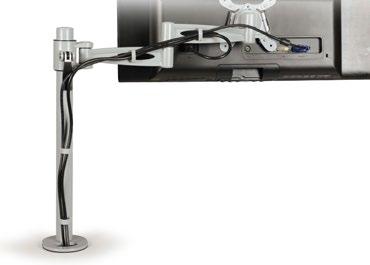 clamp or through desk fixing, capacity for 2 screens up to 10kg and 27