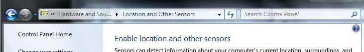 Windows 7 Sensor