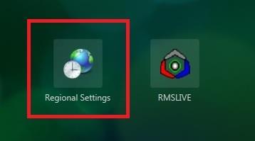 1. In Citrix, single-click on the Regional Settings icon.