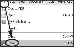 Creating PDF Files 3. The image file will now appear in Acrobat and can be saved as a pdf.