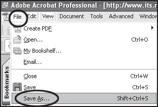 Save the new PDF document as its.pdf.