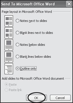 Exporting PowerPoint to Word Exporting PowerPoint to Word and Saving as HTML 1.