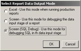 This can be very useful if you are developing a report but keep getting a Report Execution Error, you will be able to see exactly what