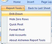 Configuring Dynamic Drill Downs The Drill-Down tool allows you to interrogate data directly from within your Excel Reports.