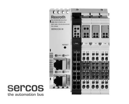 36 Bosch Rexroth Electric Drives and Controls GoTo USC00017/04.2015 GoTo Focused Delivery Program: I/O Inline Bus Couplers Sercos III and Profibus I/O bus couplers available.