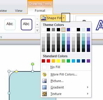 PowerPoint 2010 Intermediate Page 119 Click on one of the colours to change the