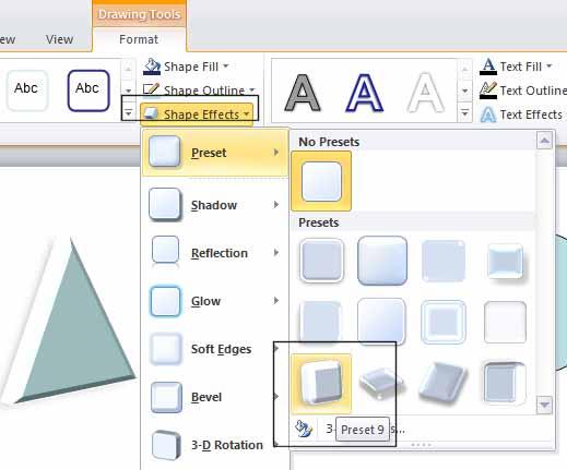 PowerPoint 2010 Intermediate Page 125 Double click on the square AutoShape.