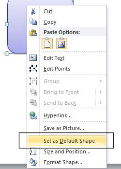 PowerPoint 2010 Intermediate Page 132 Now that we have modified the style of the AutoShape we can set this style as the new default for all new AutoShapes.