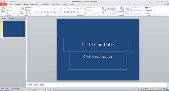 PowerPoint 2010 Intermediate Page 63 Type in some sample text into the