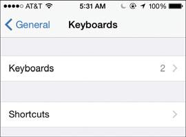 Setting Keyboard, Language, and Format Options 133 Lots More to the Settings App There s a lot more you can do with the Settings app than is explained in this chapter; here, you learn about most of
