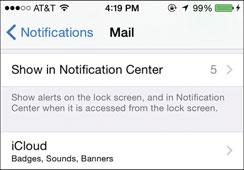 Tap the number of individual notifications you want to be shown in the Notification Center. 6.