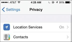 that are able to access your contact information in the Contacts app.