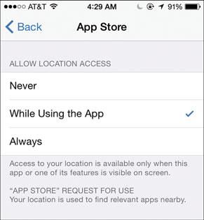 Always means that the app can always access your location. While Using means the app can only access your location information while you are using it.