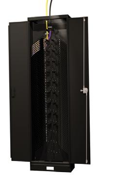 Splice Cabinet The Data Center Splice Cabinet is a high-density splice solution, housing up to 1,440 splices within a 23.6- by 11.8-inch footprint.