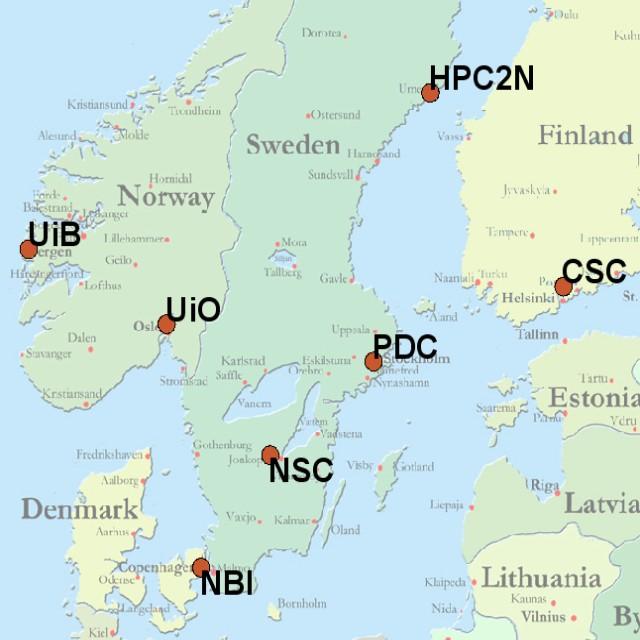 NDGF Tier 1 for WLCG A virtual HPC centre, made of resources from major Nordic HPC sites Resources