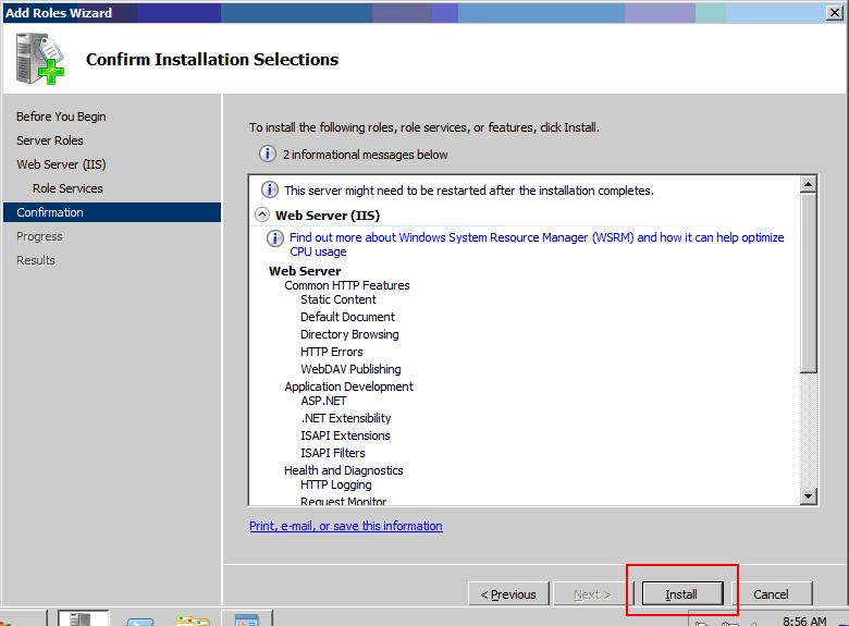 11. Scroll down to Security and check Window Authentication 12. Click Next.