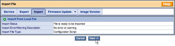 In the Import File dialog box, click the Next