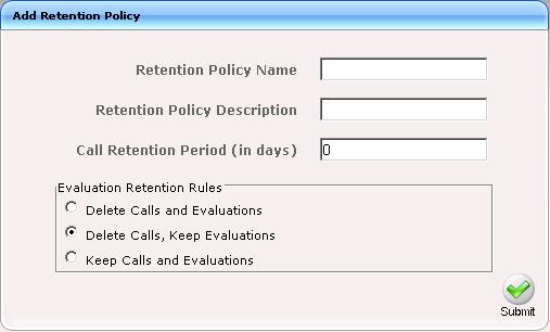 Administrator Guide 6. Configuring Advanced Features 6.13 Configuring Call Retention Call retention is the number of days to keep recordings in storage.