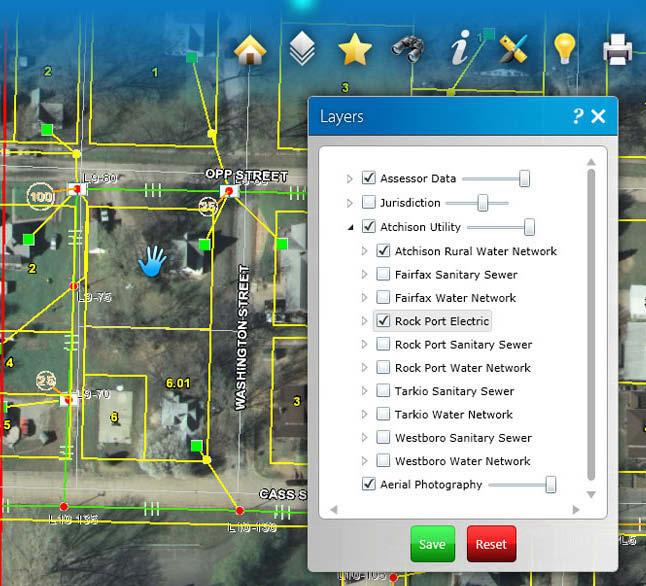 Map Layers The Map Layers give you control over what features are visible on the map and what their visibility level is via the layer slider.