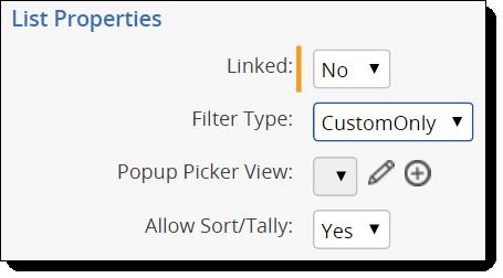 3. Change the Filter Type to CustomOnly. 4. Click Show Filters from the view. 5. Select (Advanced ) from the field filter s drop-down to activate the CustomOnly filter. 6.