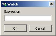 Add on page 181). via the watch dialog accessibly from the window s context menu. by dragging a symbol onto the window. 4.17.2 Expression Scope A local variable that is out of scope, i.e. whose parent function is not the current function, displays the location text "out of scope" within the Watched Data Window.