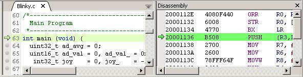 39 3.8 Code Windows Ozone includes two debug information windows that display program code: the Source Viewer and the Disassembly Window.