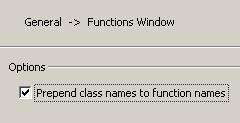 48 CHAPTER 3 Graphical User Interface 3.11.1.6 Function Window Settings This settings page lets users adjust general display options of the Functions Window.