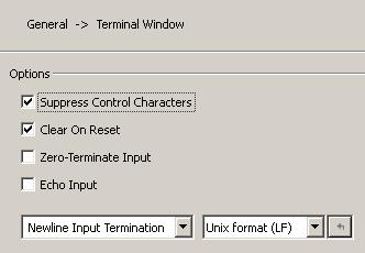 9). 3.11.1.7 Terminal Window Settings This settings page lets users adjust general display options of the Terminal Window (see Terminal Window on page 105).