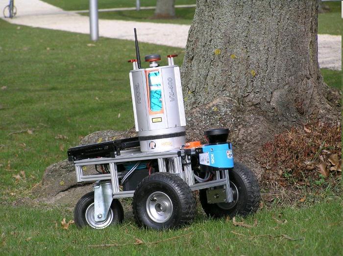 The Mobile Robot Irma3D (2010, ongoing) Technical Data: Base: volksbot 2D-Laserscanner: SICK LMS-100 3D-Scanner: Riegl VZ-400 IMU: