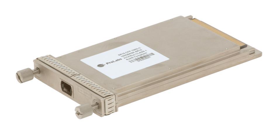 CFP 100G SR10 CFP 100G Transceiver for distances up to 100m CFP-100G-SR10 Application; ProLabs 100Gb/s CFP SR10 transceiver modules are an excellent solution for data centre networking and enterprise