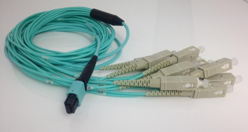 Fibre Breakout Cables Fibre breakout cables for connecting 40G QSFP to 4* 10G SFP+ MPO/Q-LC/8 Application; ProLabs Fibre Breakout Cables are suitable for top of rack deployment in a datacentre, or