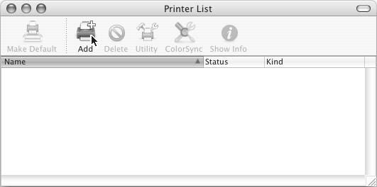 If you are using Mac OS X v10.2.8, select [Applications] from the [Go] menu. 12 Double-click the [Printer Setup Utility] icon ( ). If you are using Mac OS X v10.2.8, double-click the [Utilities] folder and then double-click the [Print Center] icon.