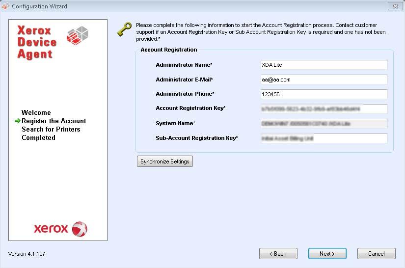 XDA Lite User Guide 4.1 3. Under Account Registration review the account registration information.