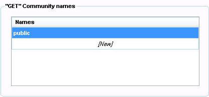 XDA Lite User Guide 4.1 Go to the "GET" community names section. In the "GET" Community name section, click New and enter a new name.