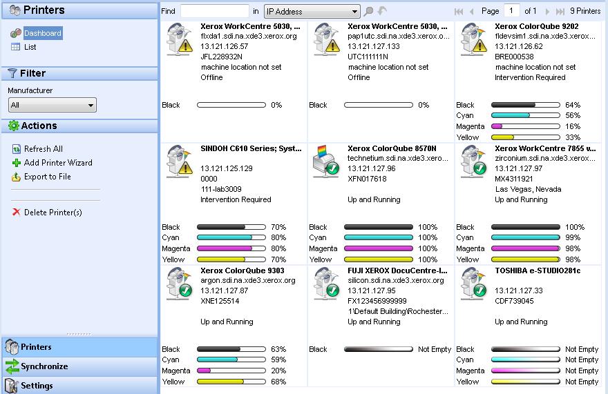 XDA Lite User Guide 4.1 Views Dashboard The first time that you open the application after installation, the Dashboard view opens, indicating the most commonly used data in graphical format.