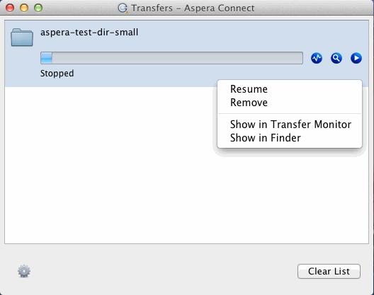 " Reveal the file on your computer. Stop the transfer session. Resume transfer. Retry a failed transfer. When the queuing option is enabled, only a certain number of concurrent transfers are allowed.