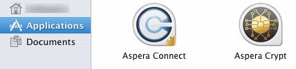 Setting up Connect 6 Post Installation Once Aspera Connect has finish installing, you can access it in the following location: Macintosh HD > Applications > Aspera Connect OR Macintosh HD > Users >