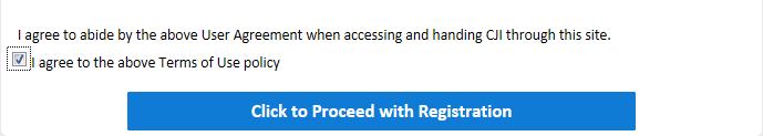 Users of the ediscovery Portal must agree to the terms of the user agreement before proceeding with registration.