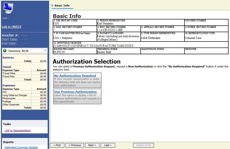CJA evoucher District of Oregon Technical Attorney Manual Creating a CJA Voucher From the Appointment page click Create from the CJA Voucher template.