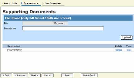 CJA evoucher District of Oregon Technical Attorney Manual 6 Creating an Authorization for Auth Transcripts (cont d) Click the Documents tab or click the Next option located on the Progress bar.
