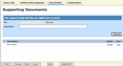CJA evoucher District of Oregon Technical Attorney Manual 5 Creating a Travel Voucher (cont d) Click Documents tab or click the Next option located on the Progress bar.