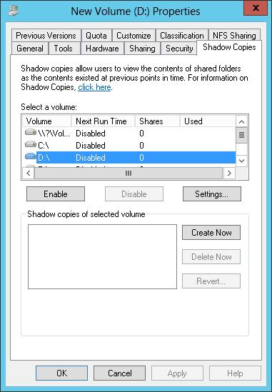Figure 47: Accessing shadow copies from My Computer Shadow Copies for Shared Folders Shadow copies are accessed over the network by supported clients and protocols.
