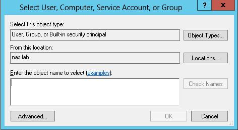 Figure 53: Auditing Entry for New Volume screen 6. Click Select a principal to display the Select User or Group screen. Figure 54: Select User or Group screen 7.